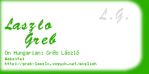 laszlo greb business card